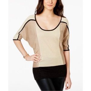 XOXO juniors color block dolman sleeve sweater L